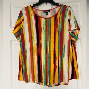 One Step Ahead Multicolor Striped Women's Top